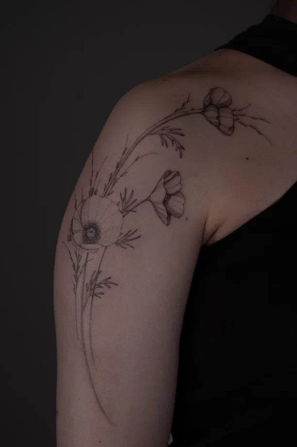 Fine-line tattoo by Julia, js.tattooo — Vancouver, WA studio piece 22